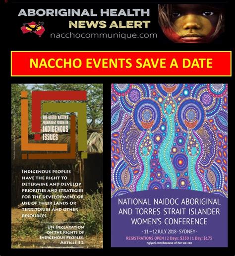 Naccho Aboriginal Health Conferences And Events 2018 Save A Date