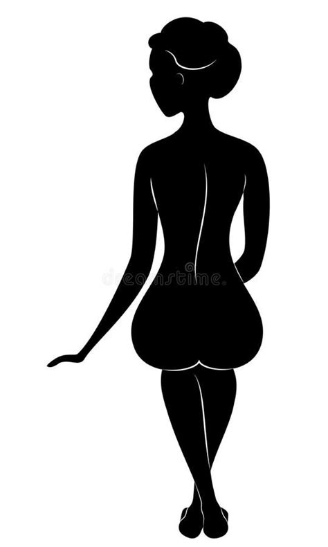 Silhouette D Une Dame Douce La Fille A Une Belle Figure Mince La Femme