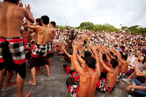 BALI DECEMBER 30 Traditional Balinese Kecak Dance At Uluwatu