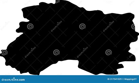 Marne France Silhouette Map With Transparent Background Stock Vector