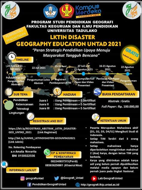 Lomba Karya Tulis Ilmiah Prodi Geografi Fkip Universitas Tadulako