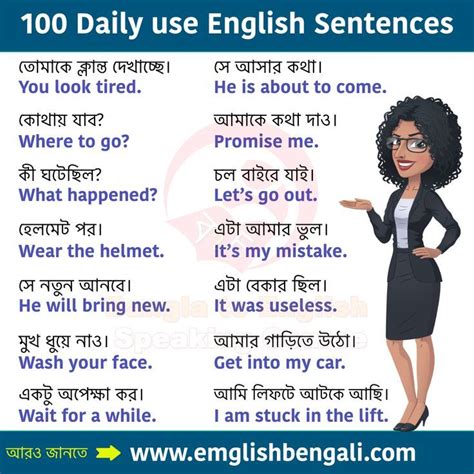 100 Daily Use English Sentences With Bengali Meaning Artofit