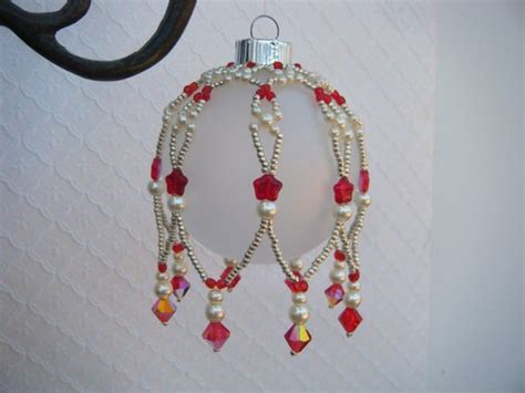 Items Similar To Beaded Christmas Ornament Christmas Tree Decorations