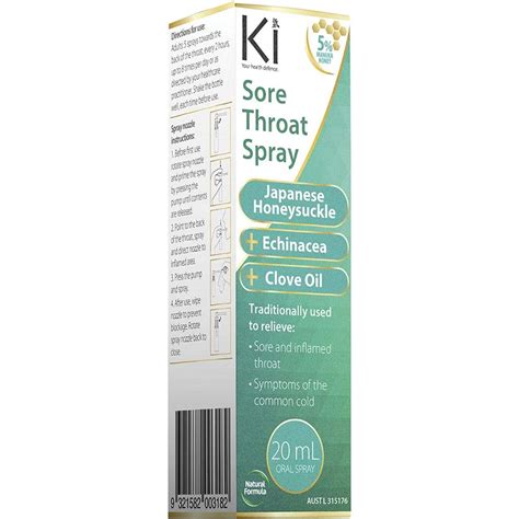 Martin Pleasance Ki Sore Throat Spray Japanese Honeysuckle