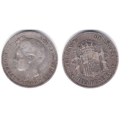 Alfonso XIII 1900 19 00 1 Peseta MBC Plata Ceca De Madrid SM V