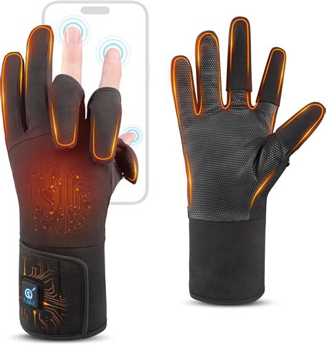 SNOW DEER Heated Fishing Gloves for Women Men Rechargeable Waterproof