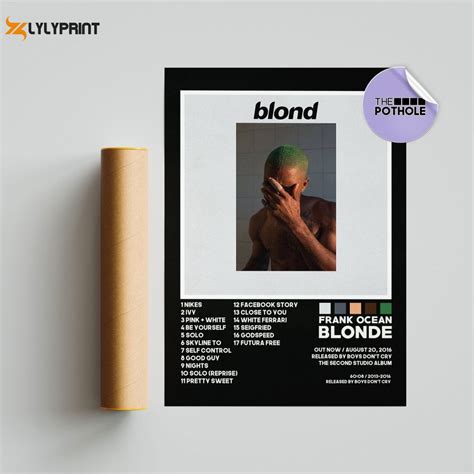 Frank Ocean Posters Blonde Poster Blonde Tracklist Album Cover
