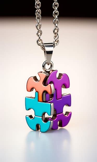 Premium Photo Isolated Of Puzzle Piece Pendant Friendship Necklace