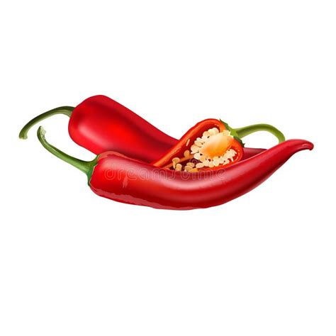 Hot Peppers White Stock Illustrations 3815 Hot Peppers White Stock