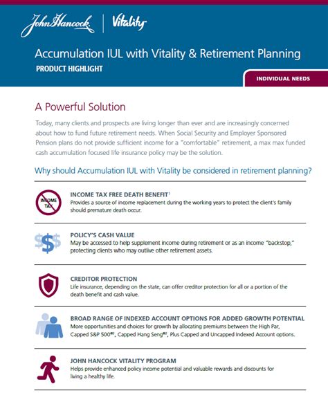 John Hancocks Accumulation Iul With Vitality And Retirement Planning A