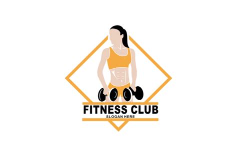 Fitness Logo Design Template Design Graphic by 2qnah · Creative Fabrica