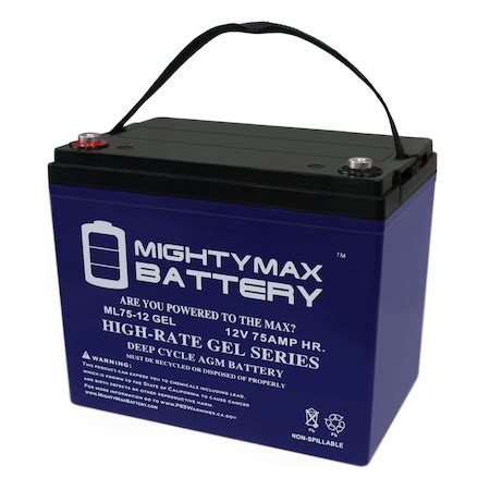 Mighty Max Battery 12 Volt 75 Ah GEL Rechargeable Sealed Lead Acid