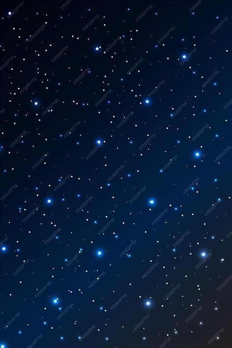 Premium Vector | Shining stars night sky