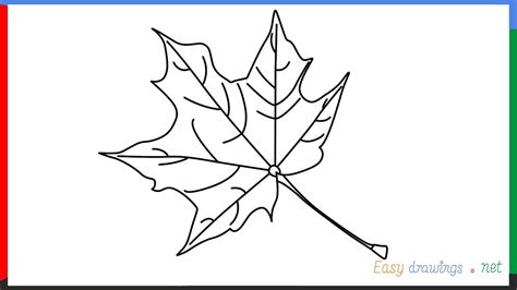 How To Draw A Fall Leaf Step by Step for Beginners - YouTube