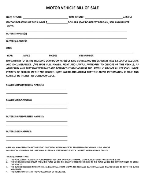 Free Colorado Motor Vehicle Bill Of Sale Forms Pdf Eforms