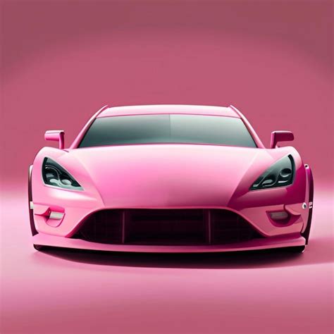 Premium Photo Closeup On Front Of Generic And Unbranded Pink Cars