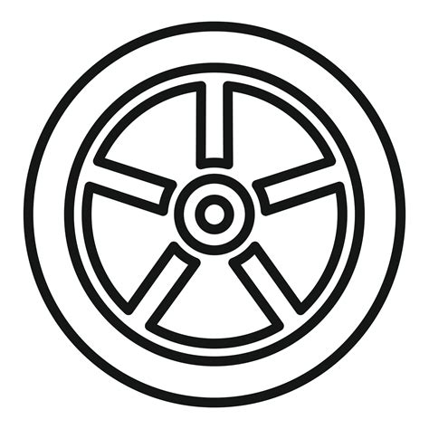 Car wheel icon outline vector. Spare part 14861501 Vector Art at Vecteezy