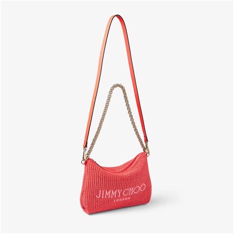 Callie Shoulder Paprika Raffia Shoulder Bag Jimmy Choo