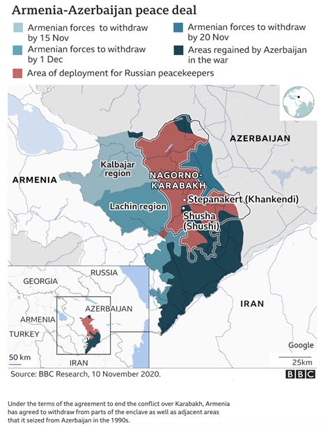 Conditions of the Armenia-Azerbaijan peace deal : r/MapPorn