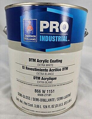 Sherwin Williams Pro Industrial Dtm Acrylic Coating Extra White B W