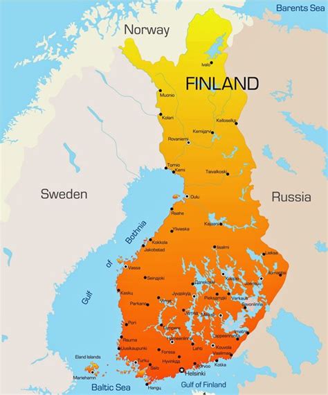 Städtekarte Von Finnland