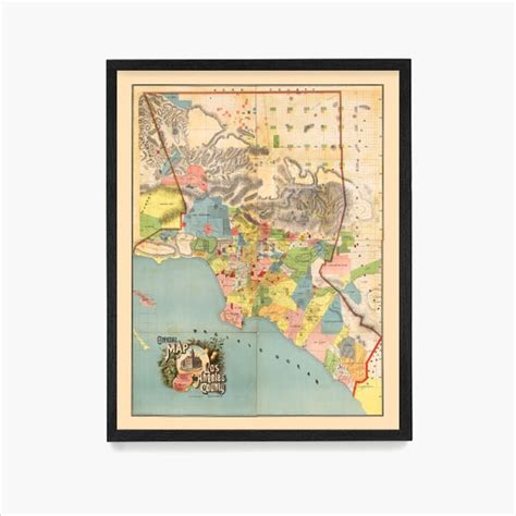 Los Angeles Map LA Map Art Map Decor California Map Los - Etsy