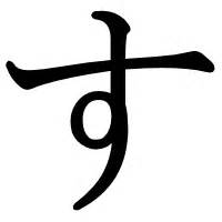 “su” for Hiragana and Katakana | Japanese Word Characters and Images