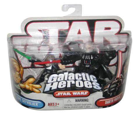 Star Wars Galactic Heroes Luke Skywalker & Darth Vader Hasbro Figure ...