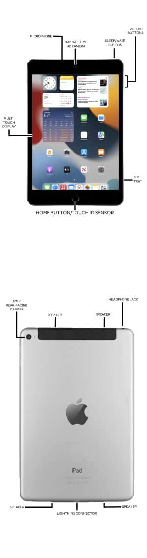 Apple Ipad Mini Th Rd Nd Gen Diagram At T Device