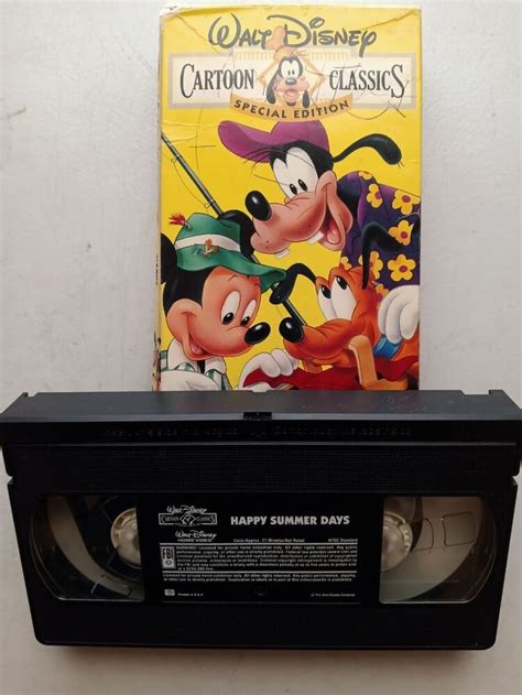 Walt Disney Cartoon Classics Special Edition Happy Summer Days Vhs Tape