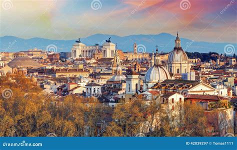 Rome - skyline, Italy stock image. Image of historical - 42039297