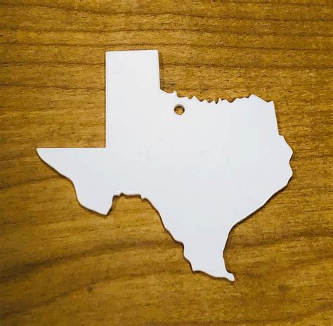 Texas Shaped Charm 78”l Blanks And Bracelet Set For Sublimation Las