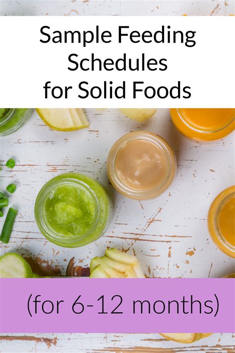 Sample Schedules For Starting Solids 6 To 12 Months Plant Based