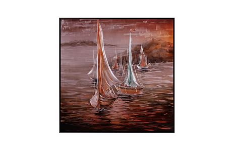 Boat Painting for Metal Wall Making - China Metal Oil Painting and 3D ...