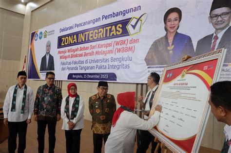 Universitas Bengkulu Deklarasi Pencanangan Pembangunan Zona Integritas