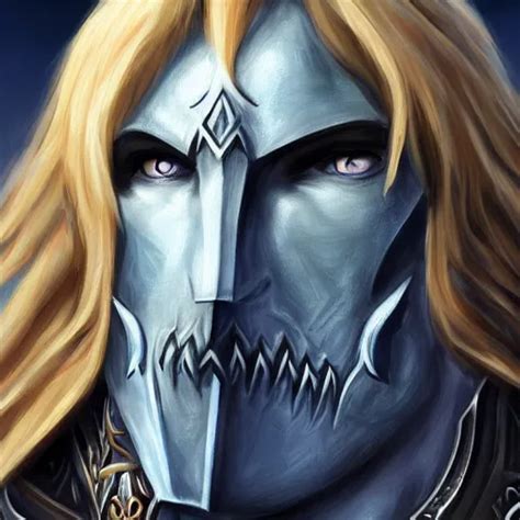 Portrait Of Arthas From Warcraft Highly Detailed Stable Diffusion