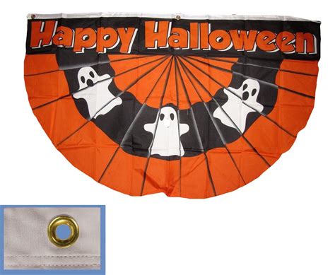 Wholesale Lot 3 Pack 3x5 Happy Halloween Ghosts Ghost Bunting Fan Flag