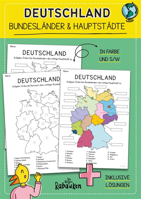 Deutschland Bundesländer Hauptstädte lernen Deutschland