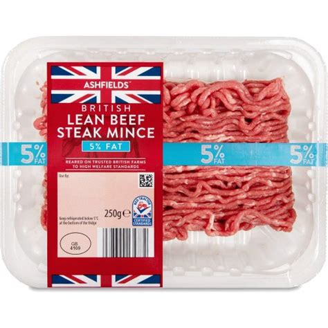 Ashfields British Lean Beef Steak Mince Fat Compare Prices