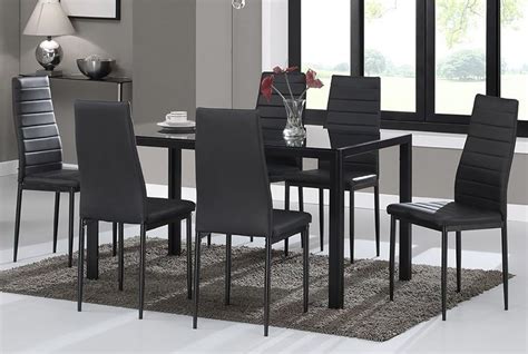 Lot De Chaises De Salle Manger Simili Noir Contemporain M Tal