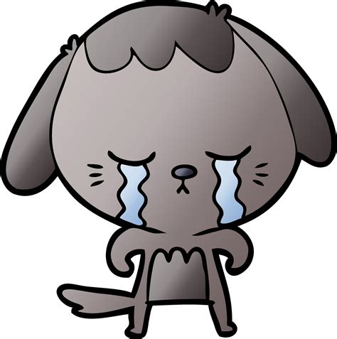 cartoon crying dog 12547360 Vector Art at Vecteezy