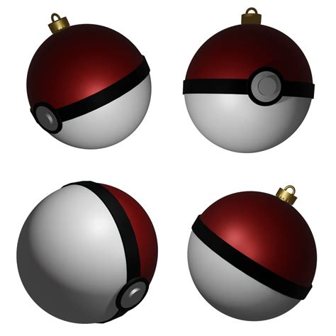 Archivo D Pokeball Adorno De Navidadmodelo Imprimible En D Para