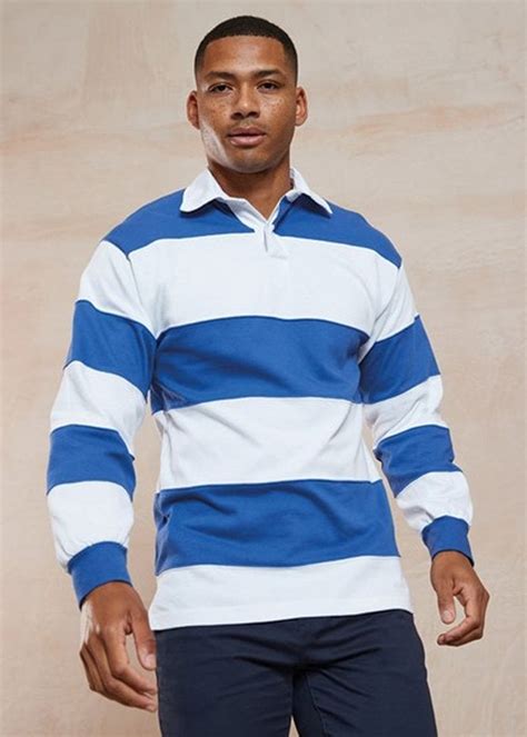 Front Row Sewn Stripe Long Sleeve Rugby Shirt Fr08m Activewear Group