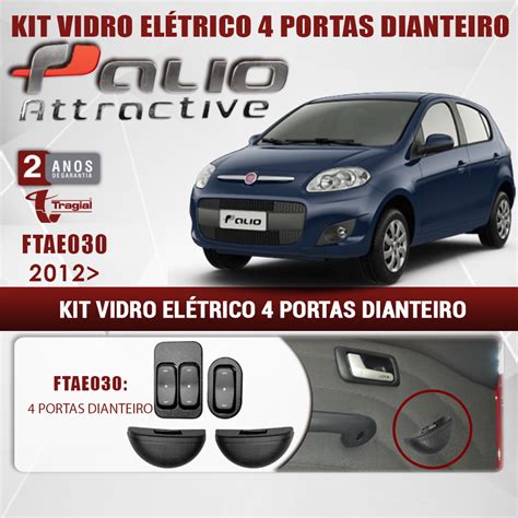 Kit Vidro Elétrico Sistema Antiesmagamento Fiat Palio Attractive