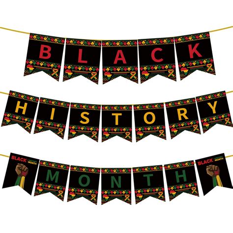 Black History Month Banner Party Decoration African BHM Worthwhile