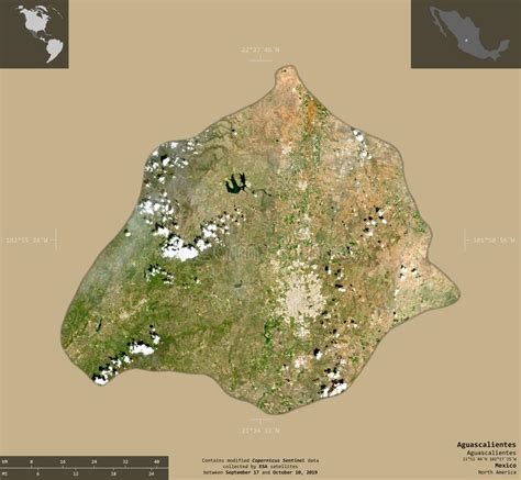 Aguascalientes Mexico Composition Sentinel 2 Satellite Stock