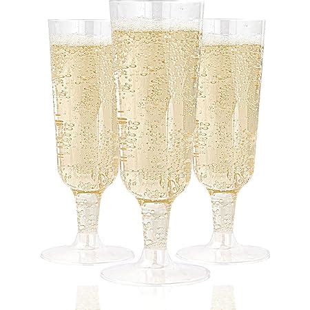 Amazon Pack Plastic Champagne Flutes Oz Clear Plastic