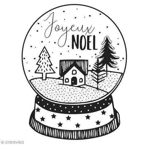 Tampon En Bois Aladine Boule Neige Joyeux No L X Cm Tampon