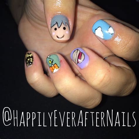 Howl S Moving Castle Shellac Mani On Priscilla Anime Nails Gel Mani