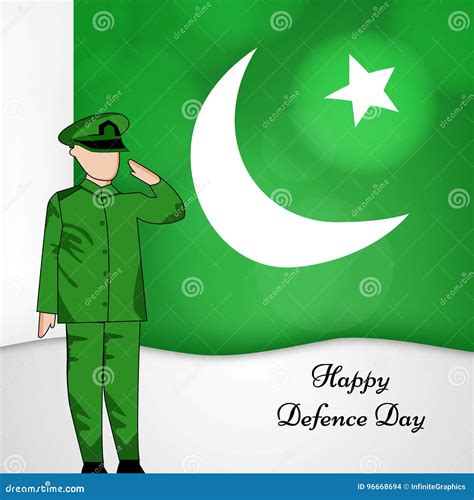 Illustration Of Pakistand Defence Day Background Stock Vector